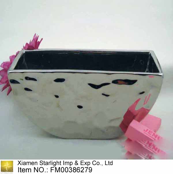 Plated Ceramic Planter